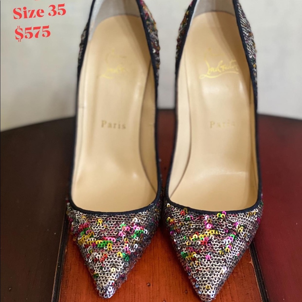 Multi Color Sequins Heels Christian Louboutin - image 8